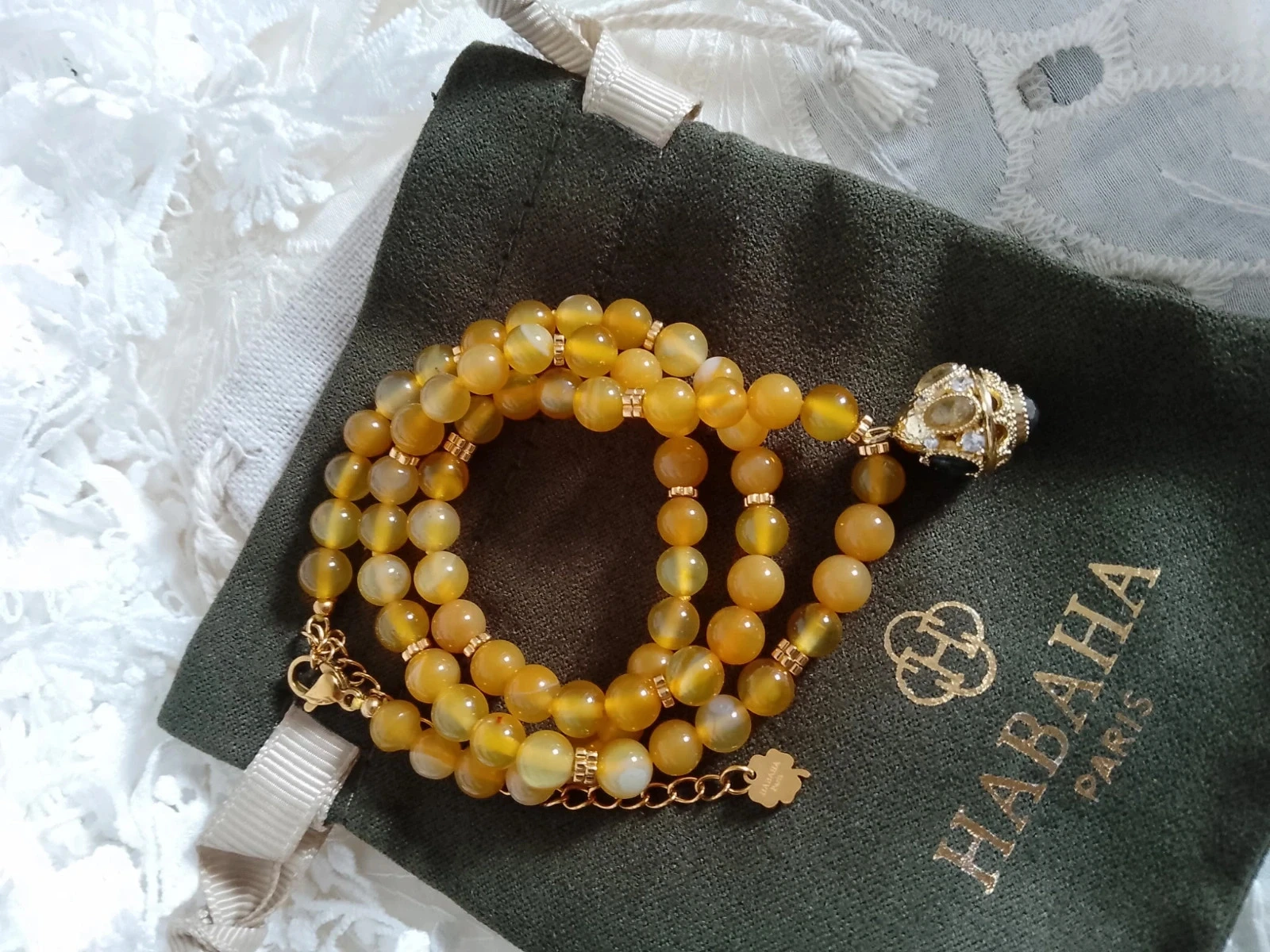 Collier talisman pierres naturelles Habaha – photo 2